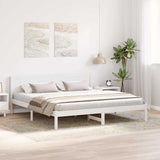 Vidaxl bedframe wit 180 x 200 cm massief grenenhout