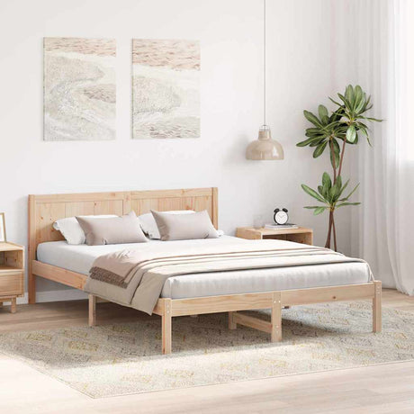 Vidaxl bedframe bruin 140 x 200 cm massief grenenhout