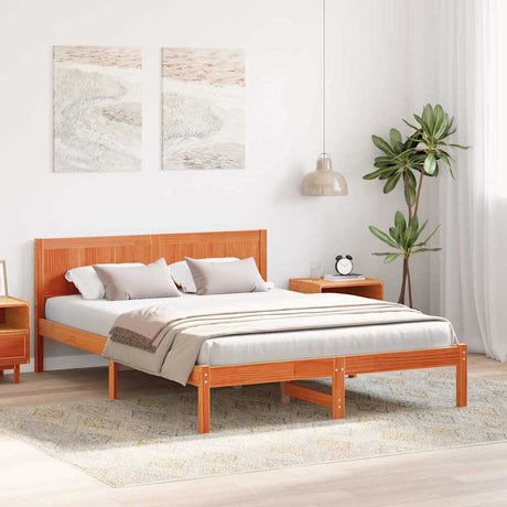 Vidaxl bedframe bruin 140 x 200 cm massief grenenhout
