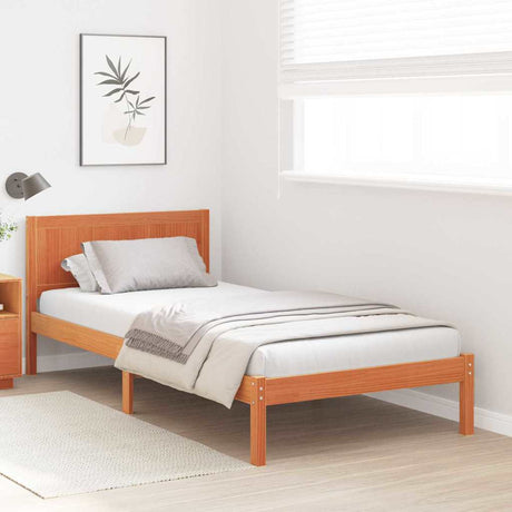 Vidaxl bedframe bruin 100 x 200 cm massief grenenhout