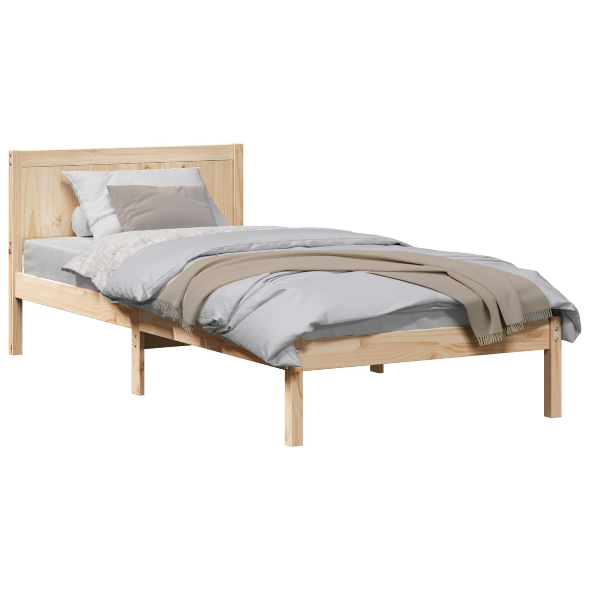 Vidaxl bedframe bruin 90 x 190 cm massief grenenhout