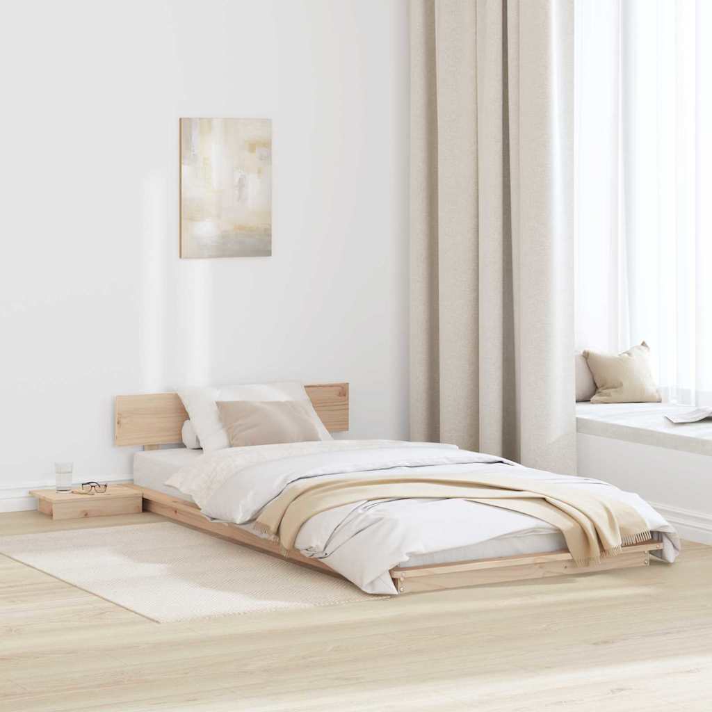 Vidaxl bedframe bruin 75 x 190 cm hout
