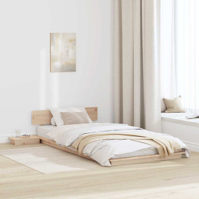 Vidaxl bedframe bruin 75 x 190 cm hout