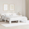 Vidaxl bedframe met hoofdeinde wit 180 x 200 cm massief grenenhout