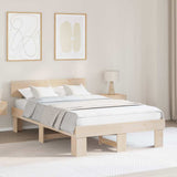 Vidaxl bedframe met hoofdeinde naturel 120 x 200 cm massief grenenhout