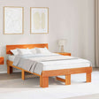 Vidaxl bedframe wasbruin 120 x 200 cm massief grenenhout