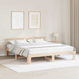 Vidaxl bedframe met hoofdeinde naturel 200 x 200 cm massief grenenhout
