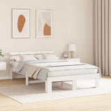 Vidaxl bedframe met hoofdeinde wit 120 x 200 cm massief grenenhout