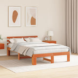 Vidaxl bedframe wasbruin 120 x 190 cm massief grenenhout