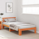 Vidaxl bedframe wasbruin 100 x 200 cm massief grenenhout