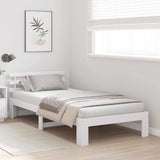 Vidaxl bedframe met hoofdeinde wit 80 x 200 cm massief grenenhout