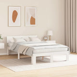 Vidaxl bedframe met hoofdeinde wit 140 x 190 cm massief grenenhout
