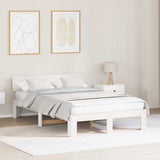 Vidaxl bedframe met hoofdeinde wit 120 x 190 cm massief grenenhout