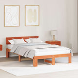 Vidaxl bedframe wasbruin 120 x 190 cm massief grenenhout