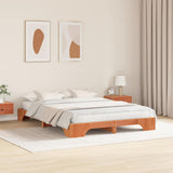 Vidaxl bedframe wasbruin 160 x 200 cm massief grenenhout