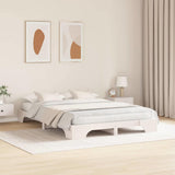 Vidaxl bedframe wit 140 x 200 cm massief grenenhout