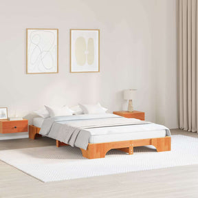 Vidaxl bedframe wasbruin 120 x 190 cm massief grenenhout