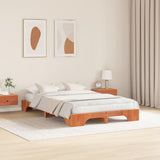 Vidaxl bedframe wasbruin 120 x 190 cm massief grenenhout