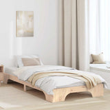 Vidaxl bedframe naturel 100 x 200 cm massief grenenhout