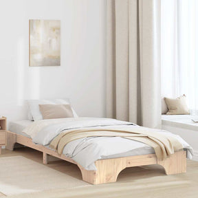 Vidaxl bedframe naturel 80 x 200 cm massief grenenhout