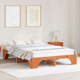 Vidaxl bedframe wasbruin 160 x 200 cm massief grenenhout
