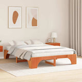 Vidaxl bedframe wasbruin 160 x 200 cm massief grenenhout