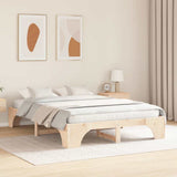 Vidaxl bedframe naturel 150 x 200 cm massief grenenhout