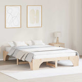 Vidaxl bedframe naturel 140 x 200 cm massief grenenhout