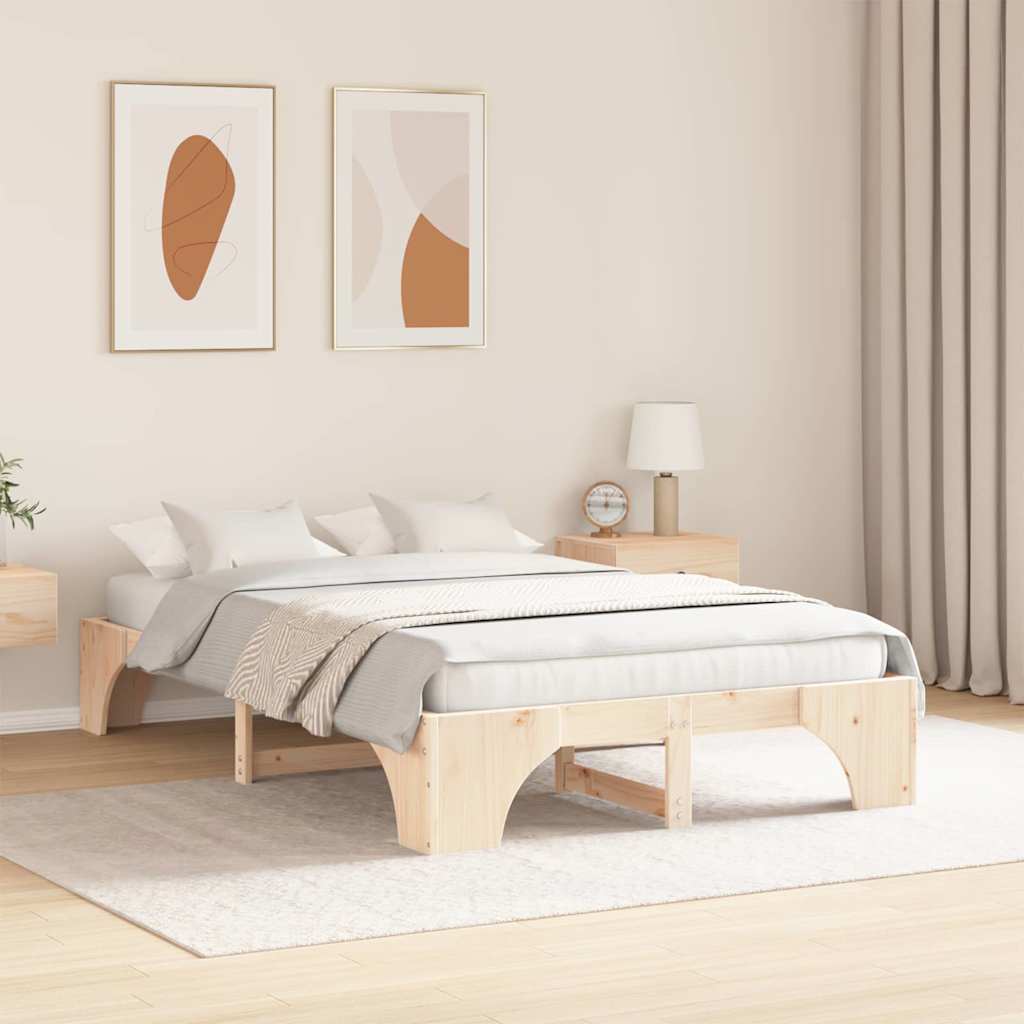 Vidaxl bedframe massief grenenhout 120 x 190 cm massief grenenhout