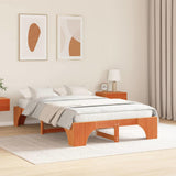 Vidaxl bedframe wasbruin 120 x 190 cm massief grenenhout