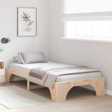Vidaxl bedframe naturel 100 x 200 cm massief grenenhout