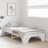Vidaxl bedframe wit 90 x 190 cm massief grenenhout