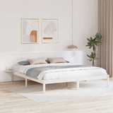 Vidaxl bedframe wit 180 x 200 cm massief grenenhout