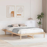 Vidaxl bedframe naturel 160 x 200 cm massief grenenhout