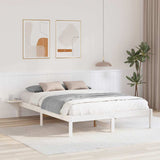 Vidaxl bedframe wit 150 x 200 cm massief grenenhout