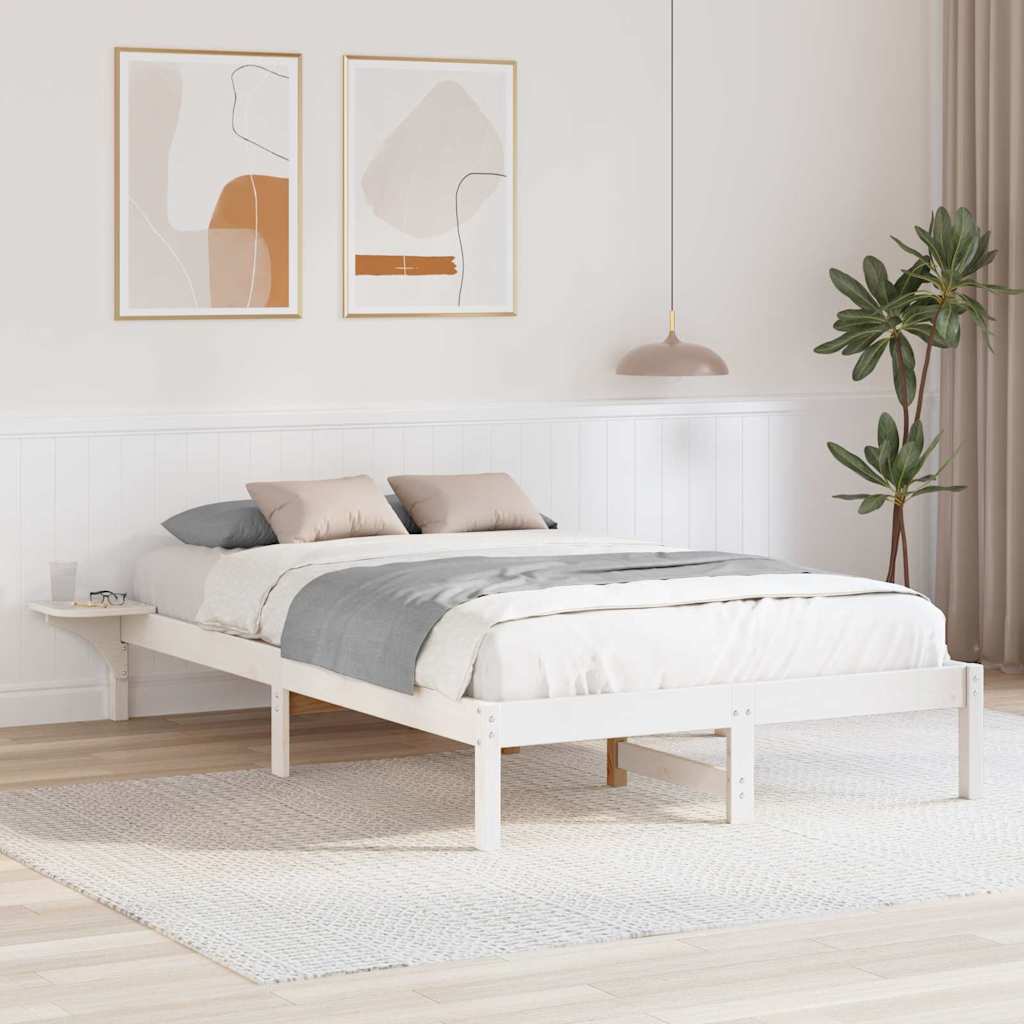Vidaxl bedframe wit 120 x 200 cm massief grenenhout
