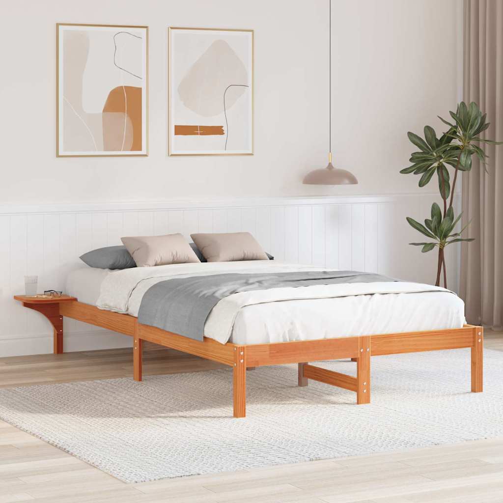 Vidaxl bedframe wasbruin 120 x 190 cm massief grenenhout