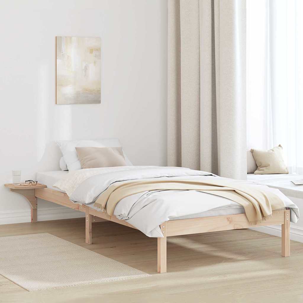 Vidaxl bedframe naturel 90 x 200 cm massief grenenhout