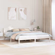 Vidaxl bedframe met hoofdeinde wit 180 x 200 cm massief grenenhout
