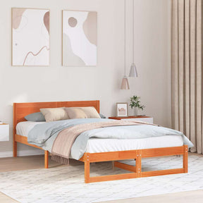 Vidaxl bedframe wasbruin 120 x 200 cm massief grenenhout