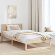 Vidaxl bedframe met hoofdeinde naturel 90 x 200 cm massief grenenhout