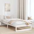 Vidaxl bedframe met hoofdeinde wit 90 x 200 cm massief grenenhout