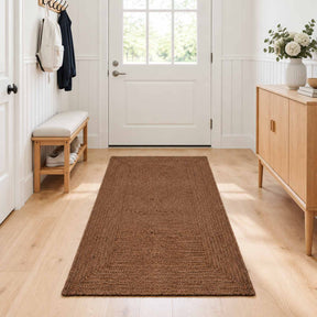 Vidaxl gebied tapijt grijs 80 x 200 cm jute