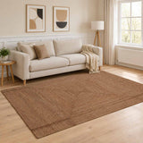 Vidaxl gebied tapijt grijs 200 x 290 cm jute