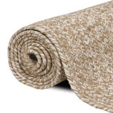 Vidaxl vloerkleden rechthoekig natuurlijk en wit 80 x 150 cm jute