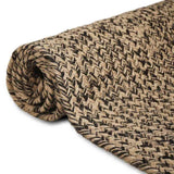 Vidaxl vloerkleden vierkant natuurlijk en zwart 300 x 300 cm jute