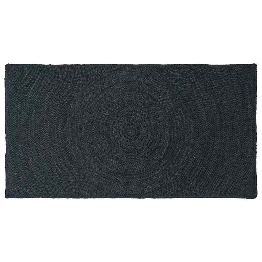 Vidaxl vloerkleden donkergrijs 80 x 150 cm jute