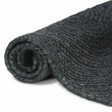 Vidaxl vloerkleden vierkant donkergrijs 160 x 160 cm jute