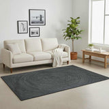 Vidaxl vloerkleden rechthoekig donkergrijs 160 x 230 cm jute