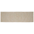 Vidaxl gebied tapijt natuurlijk en wit 80 x 200 cm jute